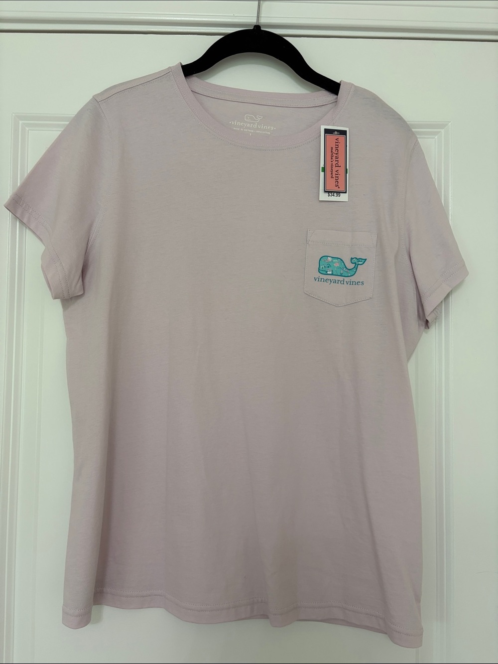 NWT Vineyard Vines Crew Pocket Tee in Pale Lavender